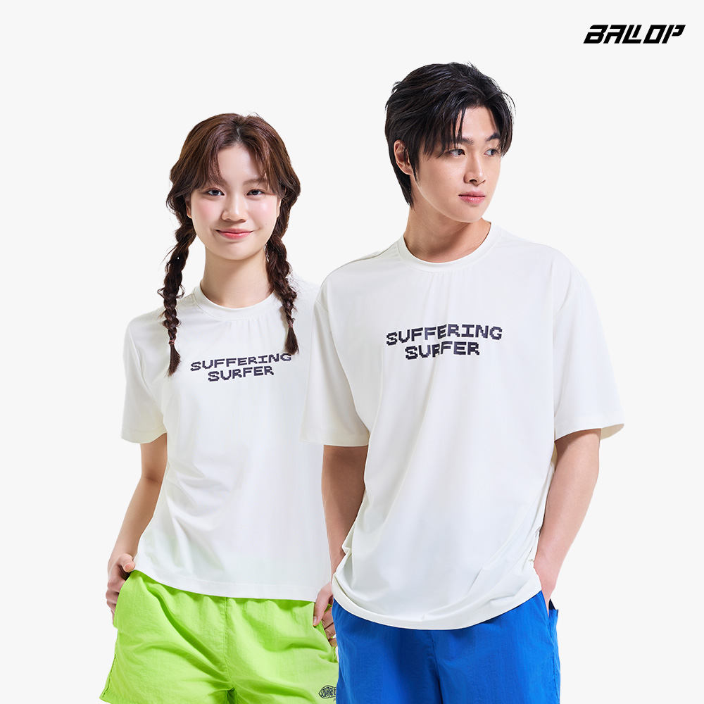 밸롭 남성 래쉬가드 그리드 숏슬리브+패커블 트래블 앤 스윔쇼츠 크레용 긴팔 커플 빅사이즈 여름 수영복 - 상세 이미지 5