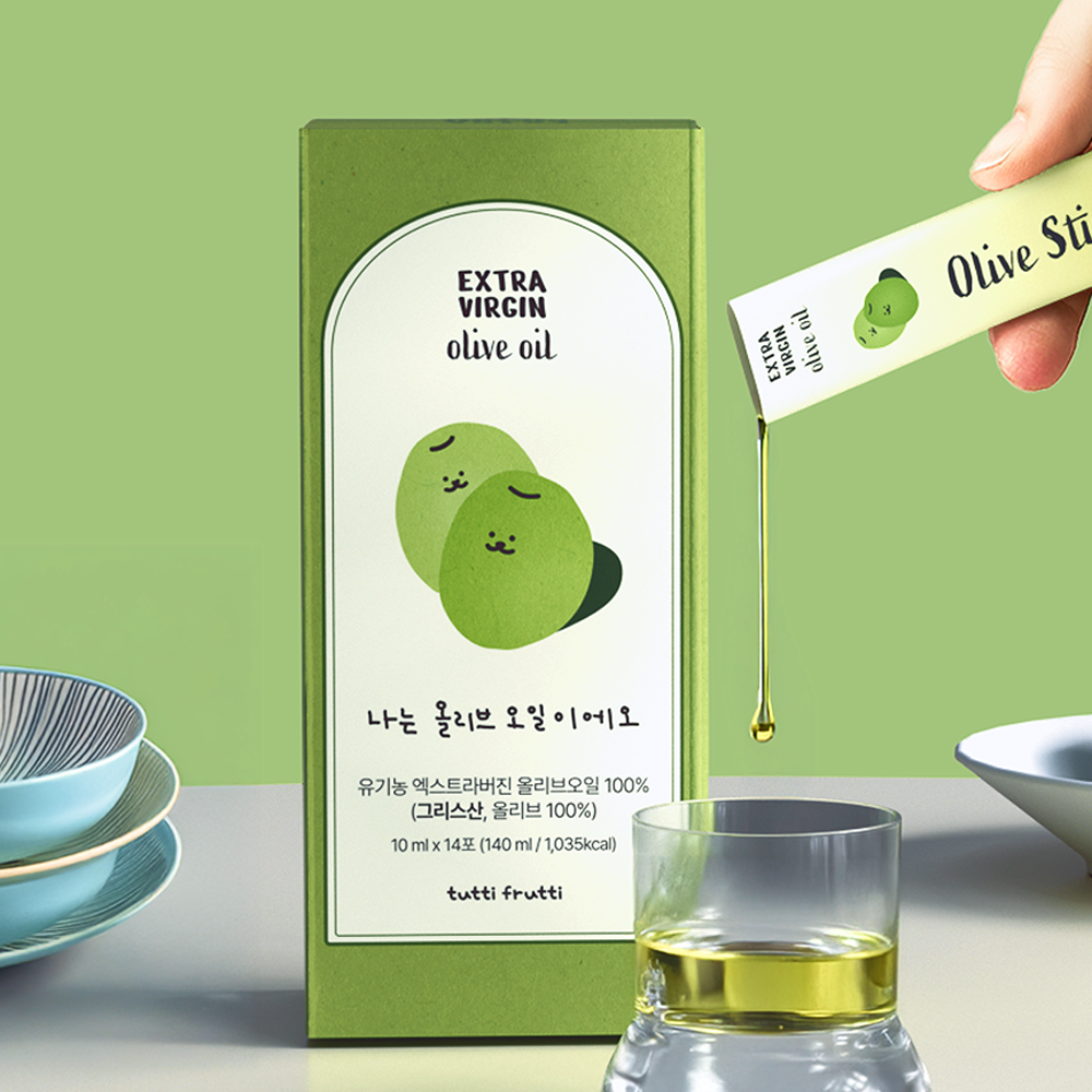 뚜띠프루티 나는 올리브오일이에오 유기농 엑스트라버진 올리브오일 스틱 공복 140ml, 8개 - 상세 이미지 5