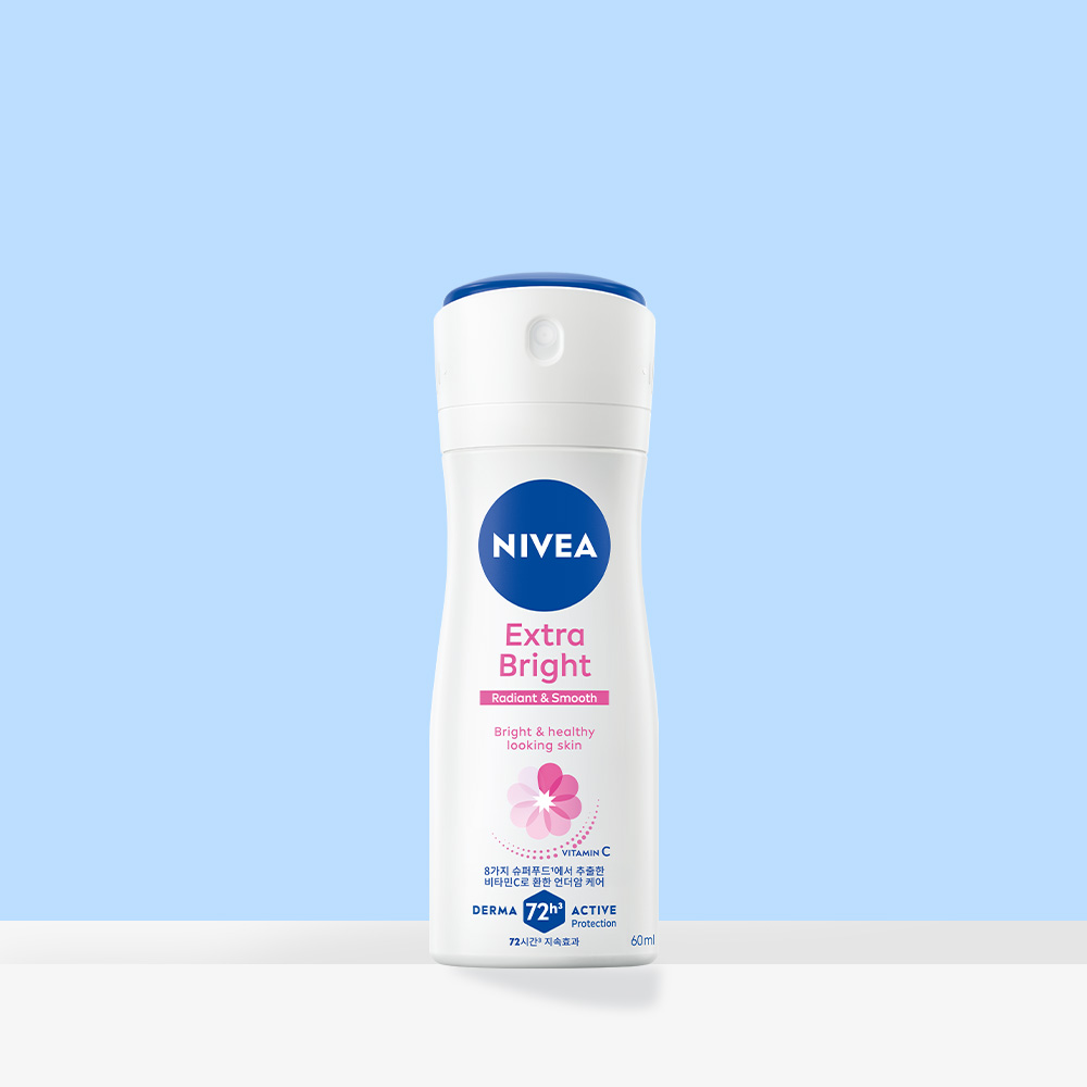 니베아 데오드란트 스프레이 엑스트라 브라이트 60ml, 1개 이미지 1