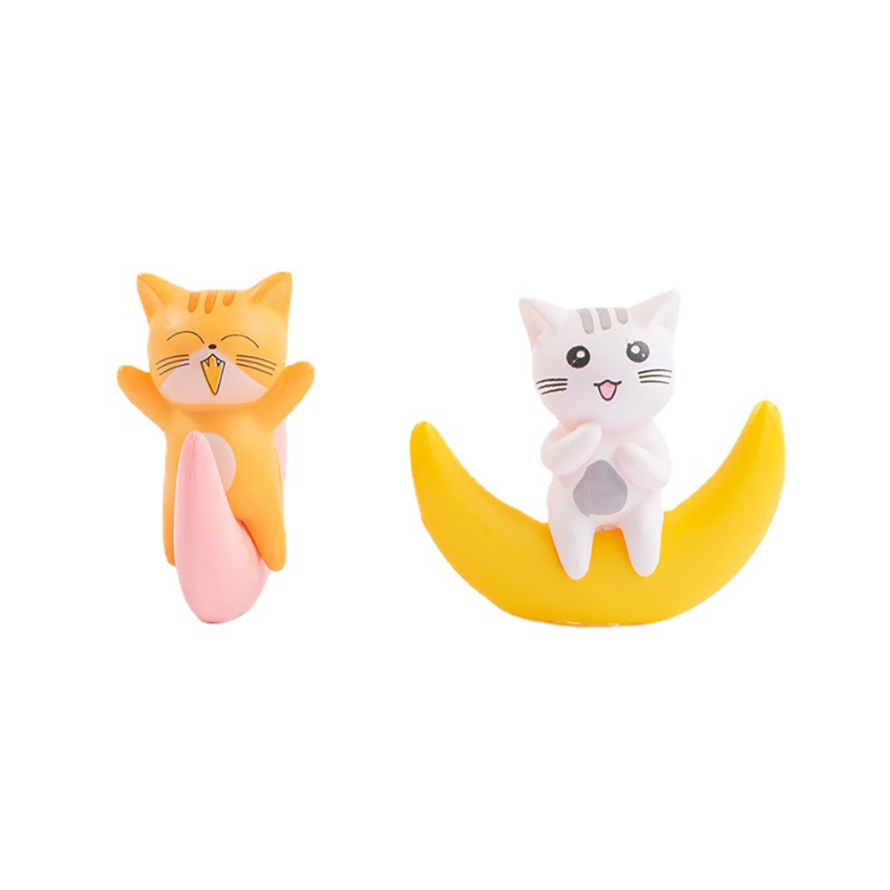 달 고양이 커플 미니어처 인테리어 장식 소품 인형 피규어 - 상세 이미지 2