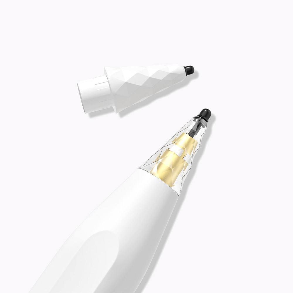 지니비 사각사각 흑탄 펜촉 2개입, 연필질감 아이패드 애플펜슬 프로 2세대 1세대 호환