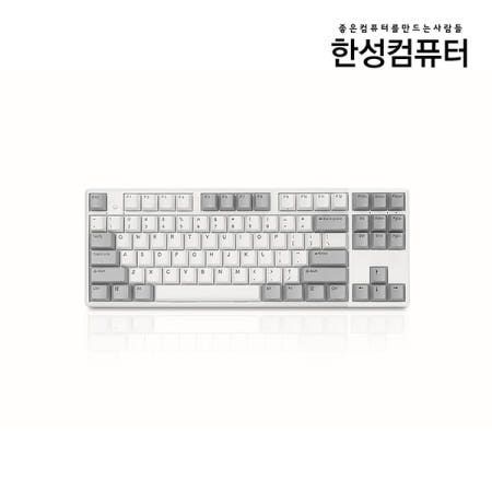 한성컴퓨터 GK893B SPORTS 영문 유무선 블루투스 무접점 키보드 투톤 화이트 50g