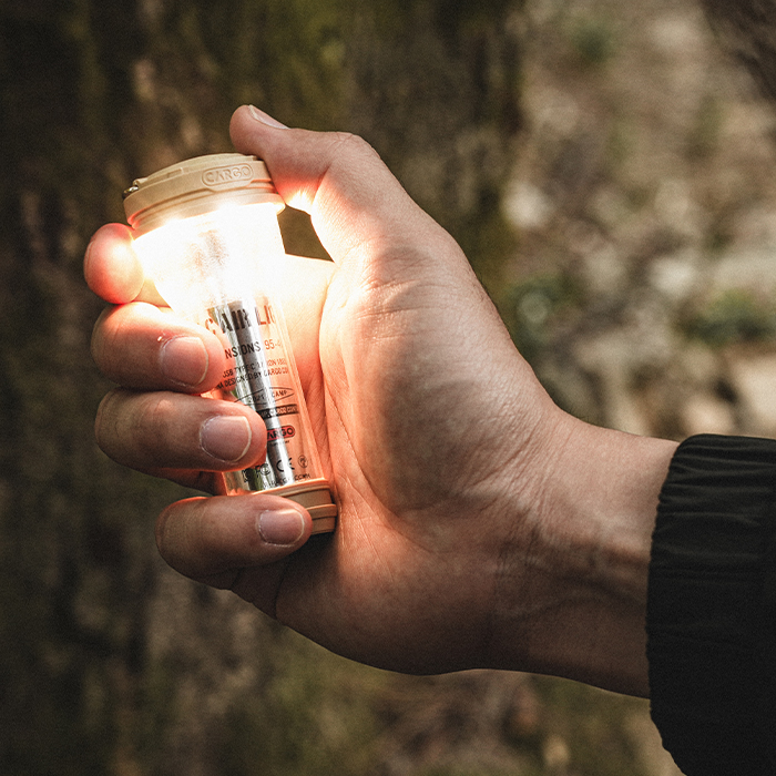 카고컨테이너 에어 라이트 4P 차징독 케이스 세트 캠핑 백패킹 LED 랜턴 무드등