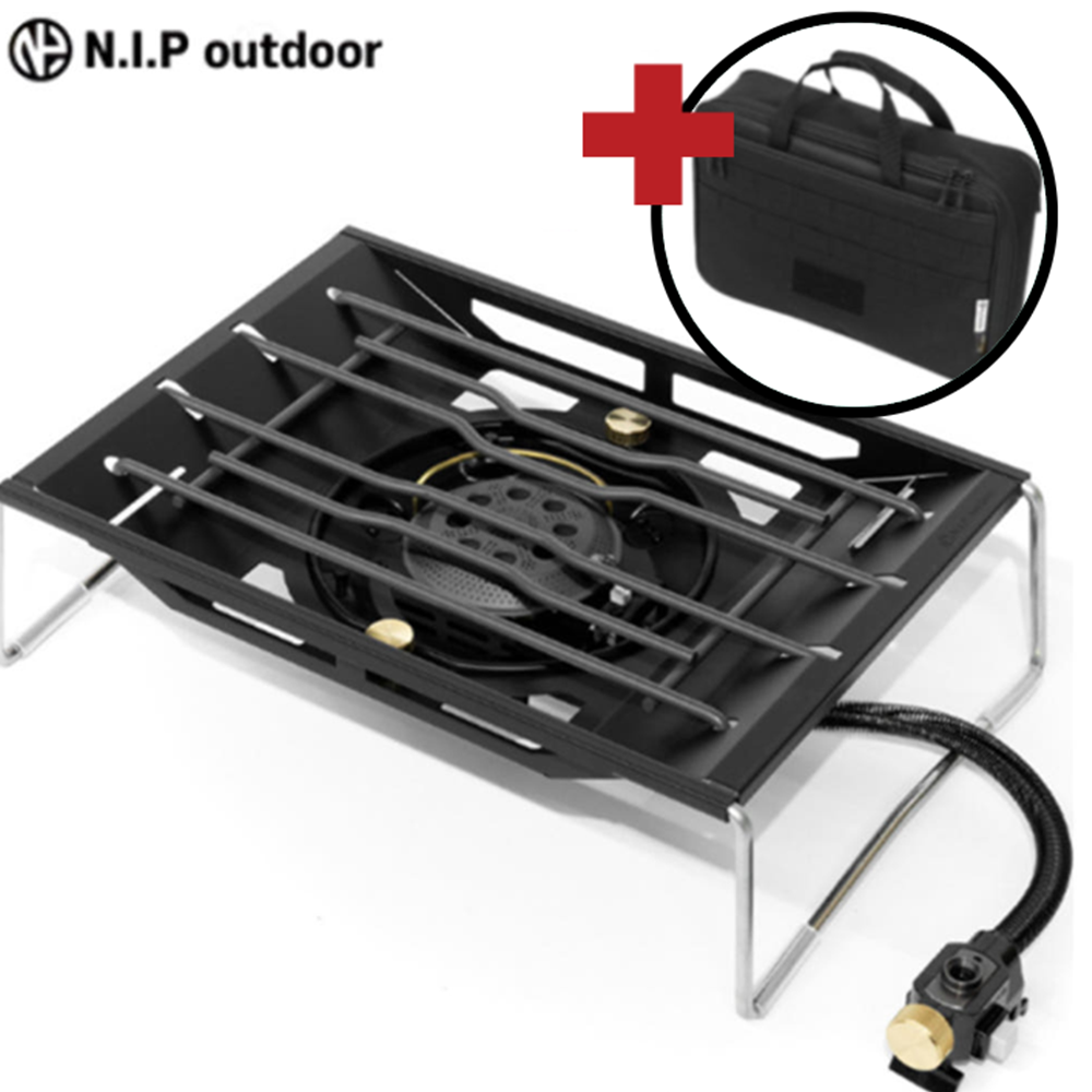 NIP 플랫버너 블랙 IGT 강염 파워플레이트 전용가방 포함 캠핑 가스 버너