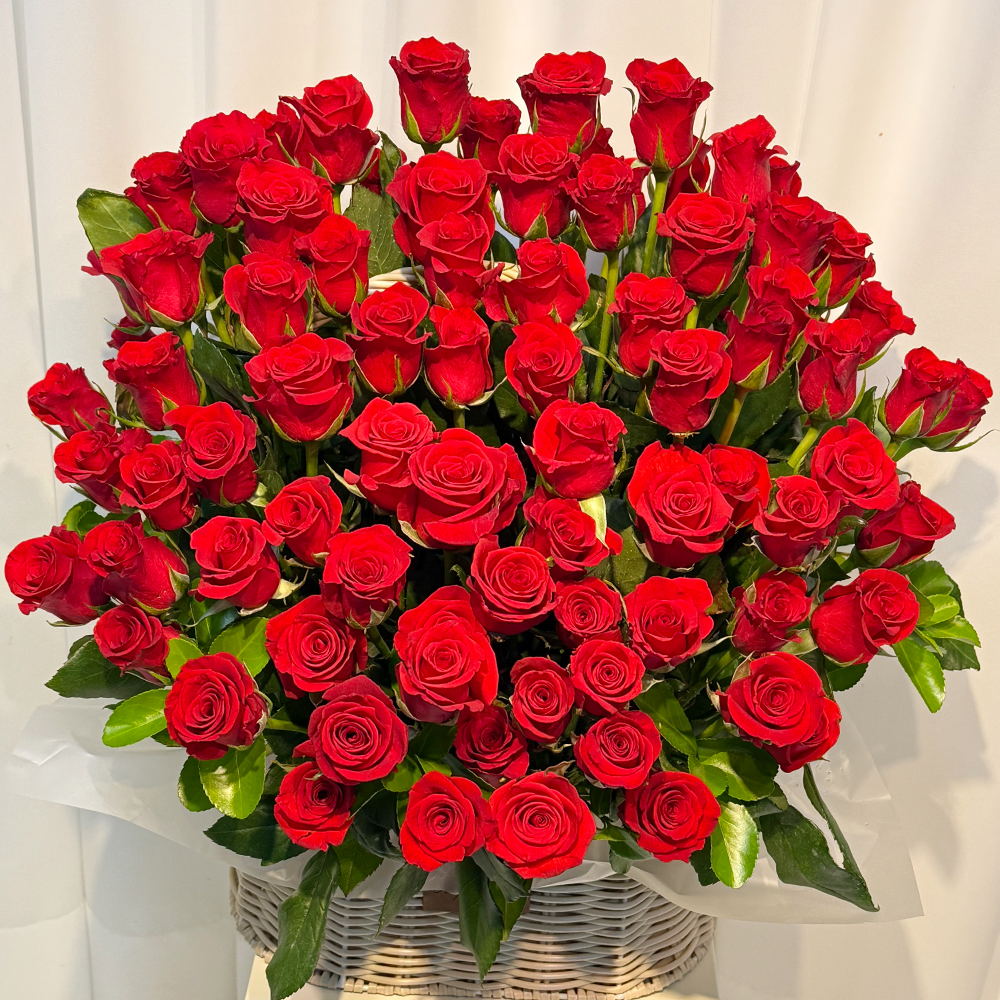 빨간 레드 장미100송이 프로포즈 이벤트 꽃바구니 전국 꽃배달서비스 꽃배송 로즈 생일 선물