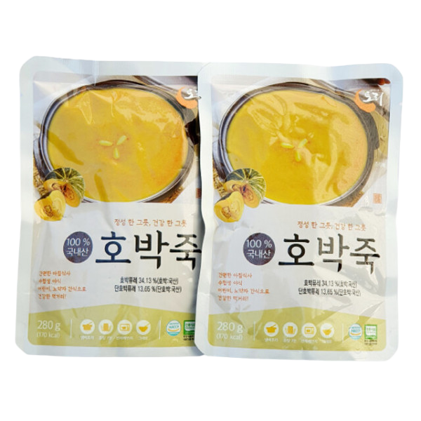 토리 전통식품 제353호 국내산 호박죽280g-2개 간편죽 : 보람글로벌