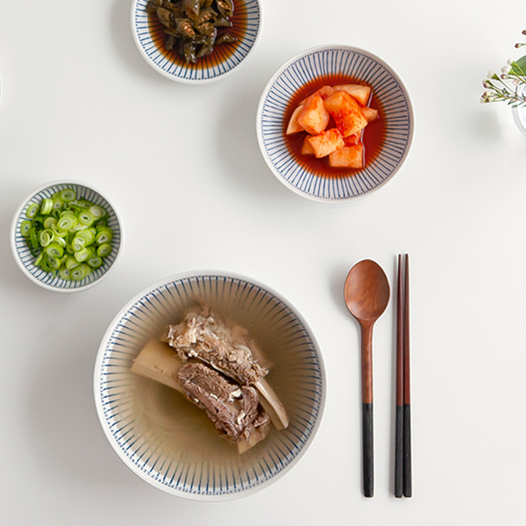 니코트 아오이 비빔기 온면기 탕기 떡국 덮밥그릇 세트 4P MADE IN JAPAN - 상세 이미지 3