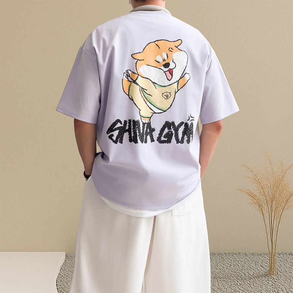 남자오버핏반팔티 냉감티셔츠 헬스오버핏반팔 - 상품 이미지