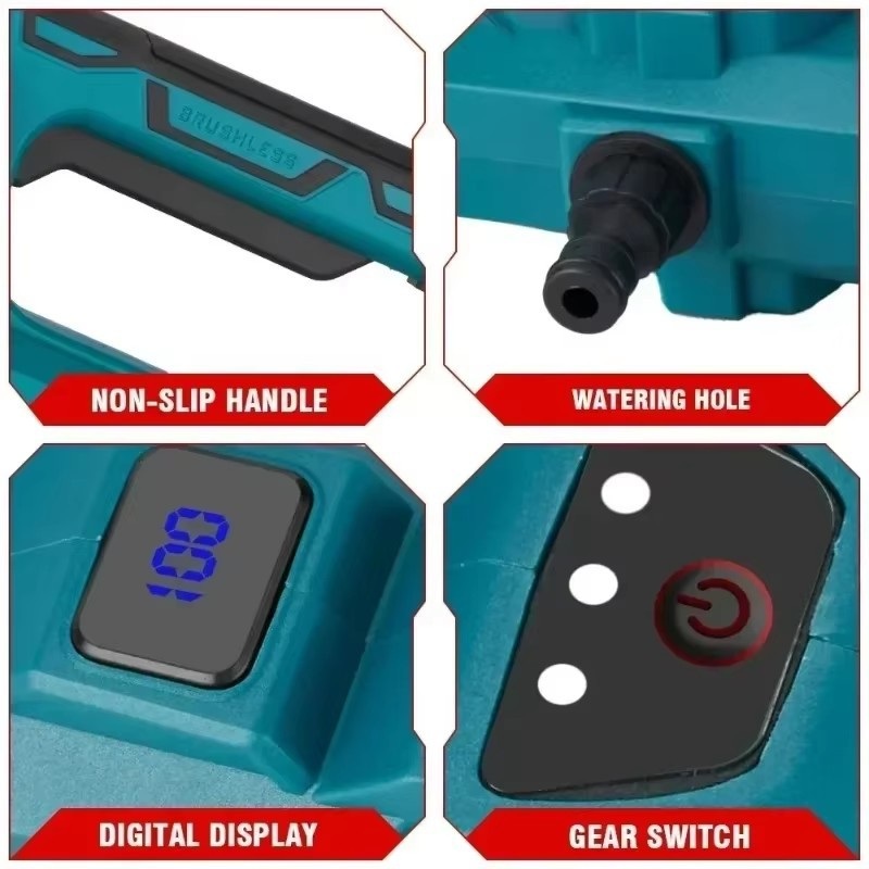 250Bar 3500W 고압 세차건 6 in 1 21V 18V 배터리 무선 충전식 세차총 - 상세 이미지 5