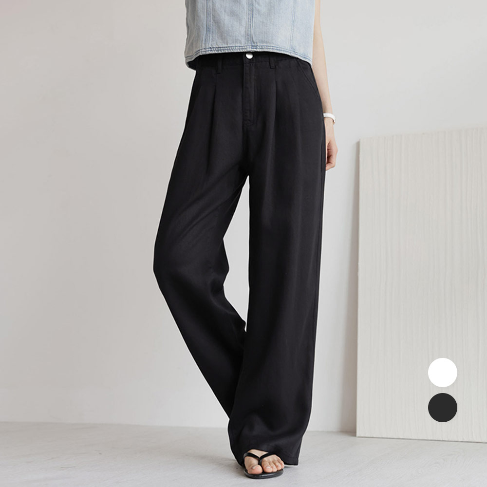 [썸쿨진No.10] 리오셀 투핀턱 와이드 팬츠_264495 - 상세 이미지 2