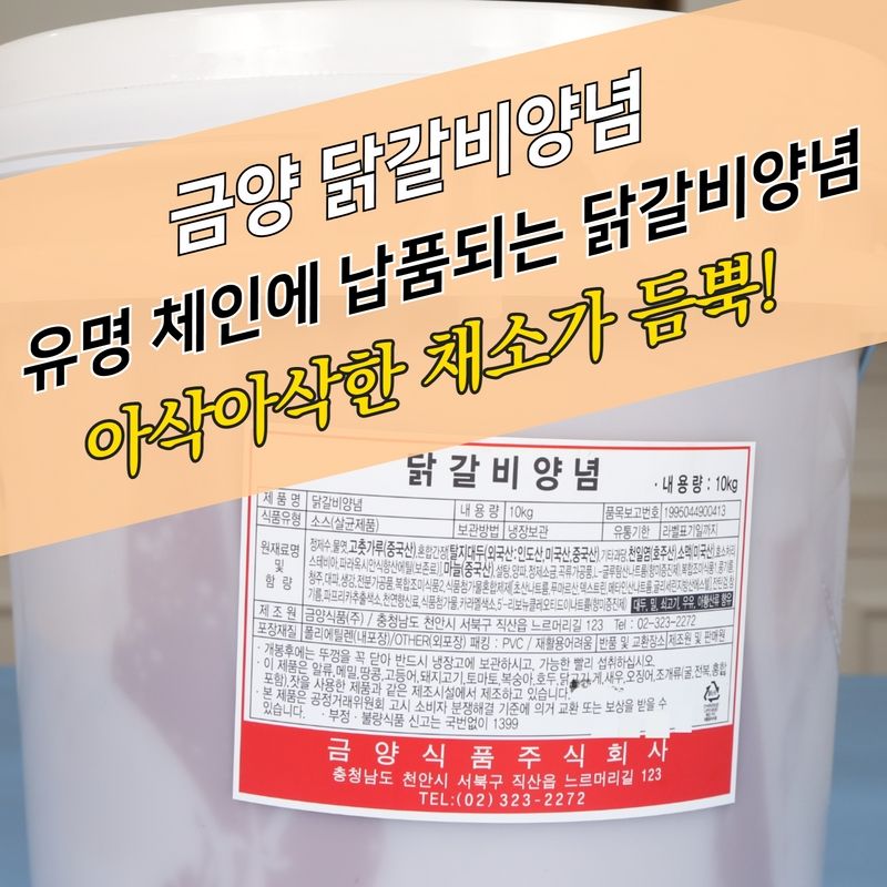금양식품 닭갈비양념 10KG 춘천스타일 염지 후 사용 - 상세 이미지 2