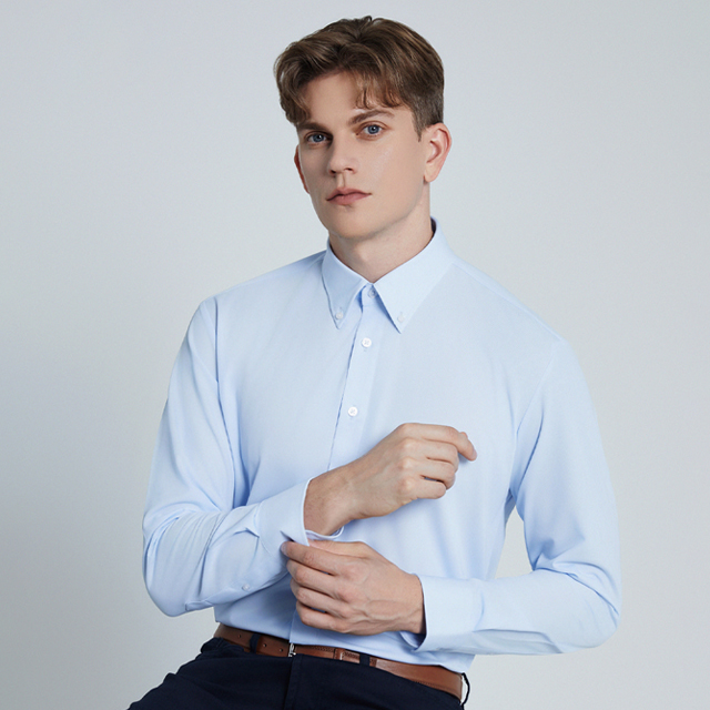 어반트 스트레치 남자셔츠 솔리드 버튼다운카라 남성셔츠 제품 이미지