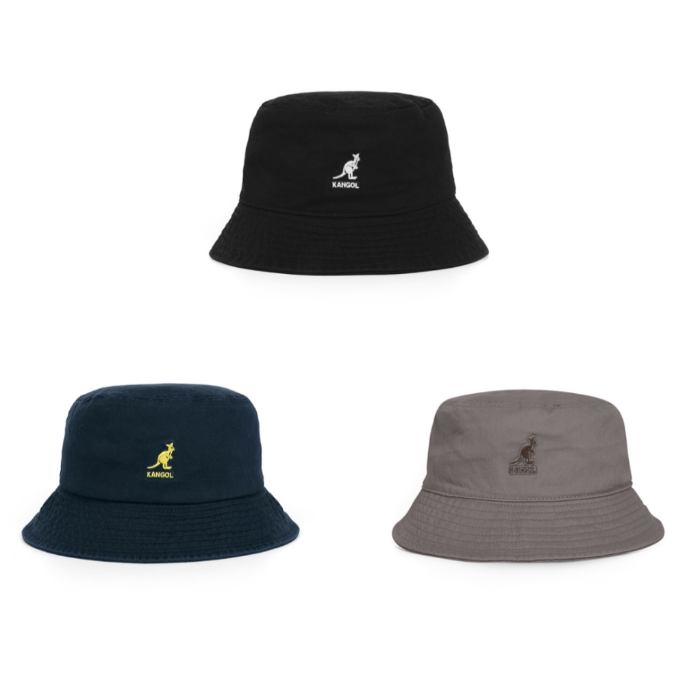 캉골 KANGOL 워시드 버킷햇 [4size 여름 벙거지 모자 공용 남성 여성 사파리] - 상품 이미지