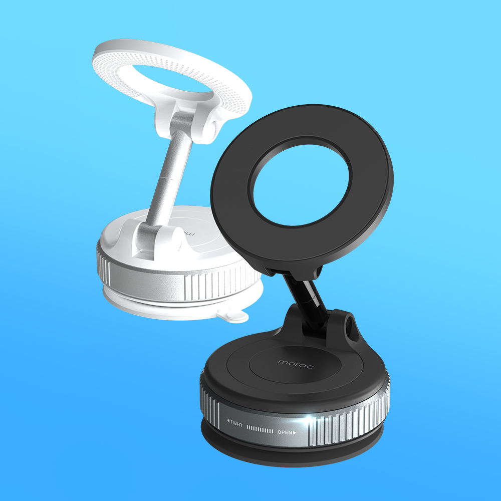 모락 진공흡착 맥세이프 접이식 차량용 휴대용 자석 태블릿 핸드폰 거치대