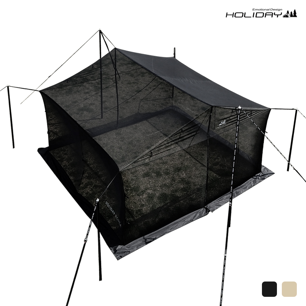 홀리데이 캠핑 헥사 렉타 타프 방염 메쉬 스크린 M