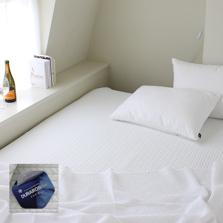 마이컬렉션 듀라론 냉감패드 여름 이불 쿨매트 모서리 고정밴드 리프 S(100x200cm)