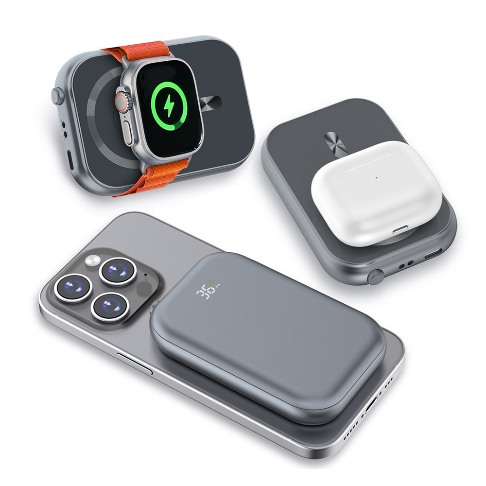 UM2 맥세이프 3in1 고속 유선 무선충전 보조배터리 10000mAh 아이폰 애플워치 - 상품 이미지