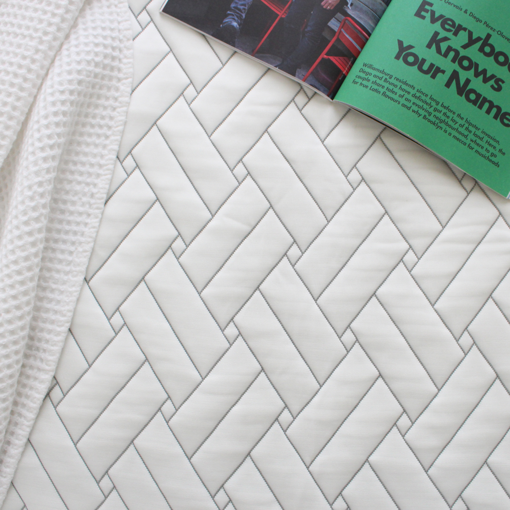 듀라론 냉감패드 여름 침대 쿨매트 모서리 고정밴드 헤링본 S(100x200cm)