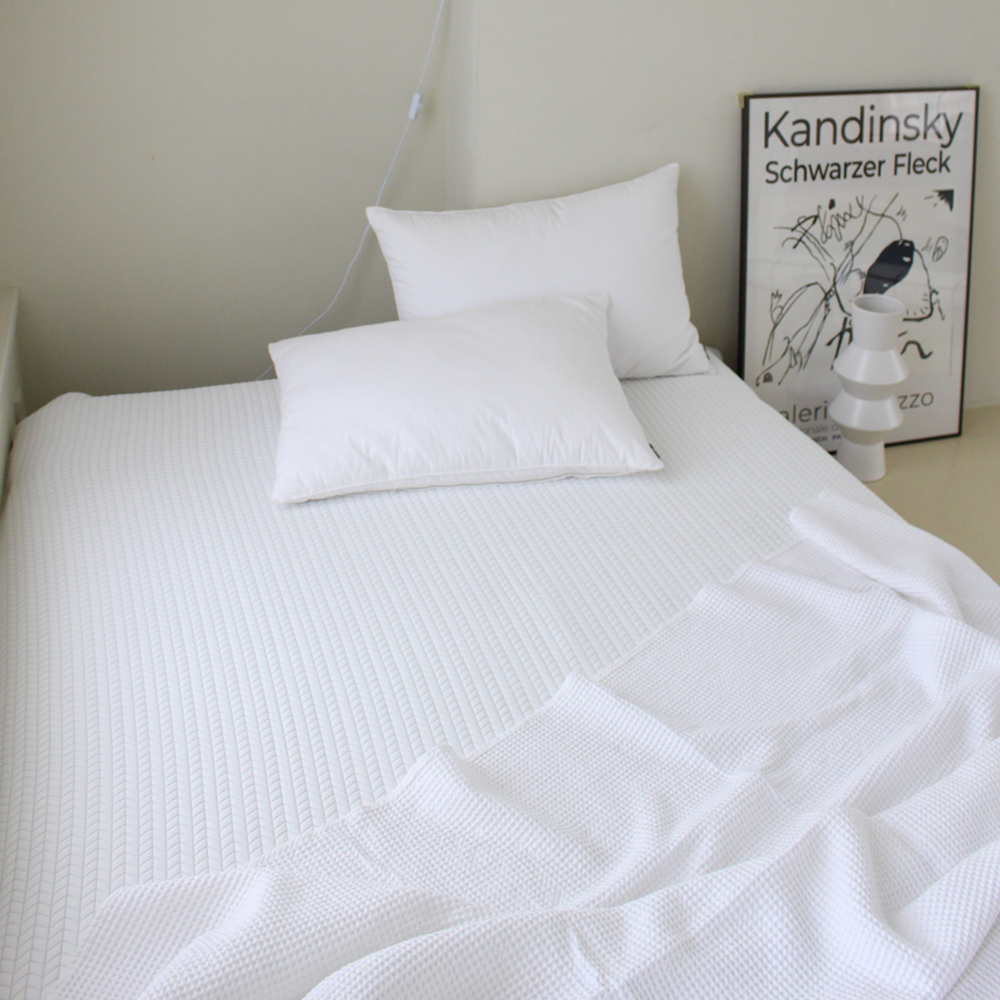 듀라론 냉감패드 여름 침대 쿨매트 모서리 고정밴드 헤링본 S(100x200cm)