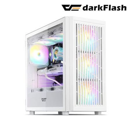 다크플래시 darkFlash DP430 MESH RGB 강화유리 (화이트)
