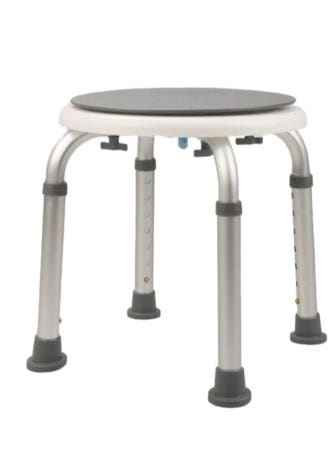 회전 목욕 의자 사우나 간이디딤대 병원 높이조절 다용도 백색 원형 스툴-조절 불가
