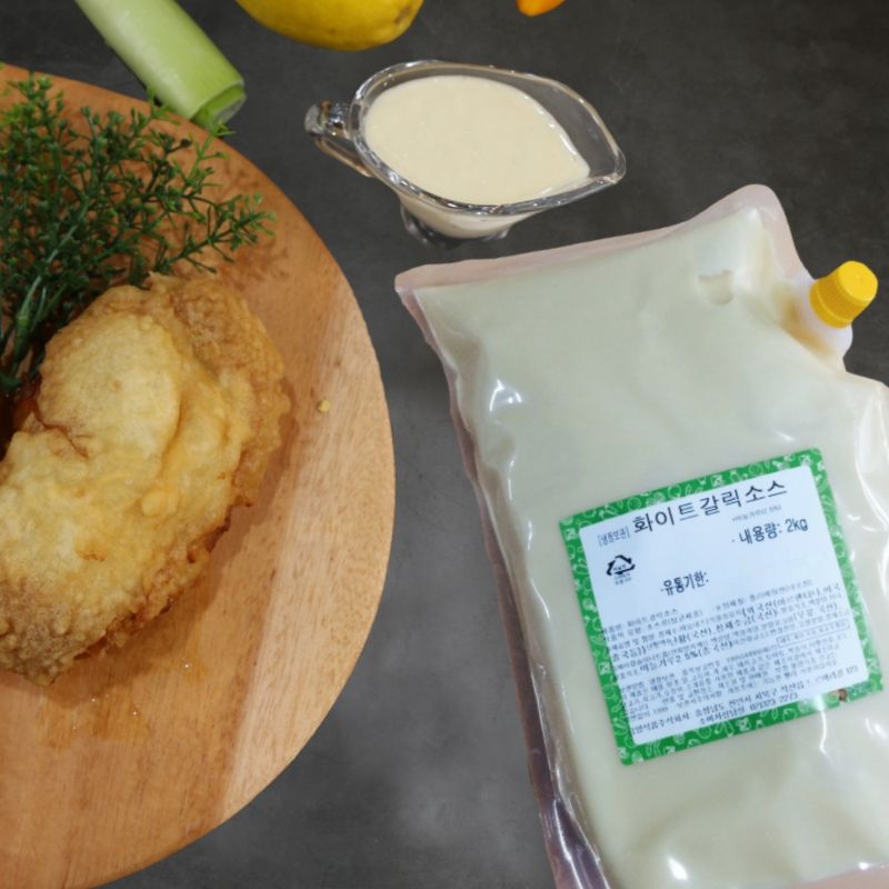 금양식품 드레싱소스 화이트갈릭 2KG 마늘빵맛 갈릭햄버거 피자소스 - 상품 이미지