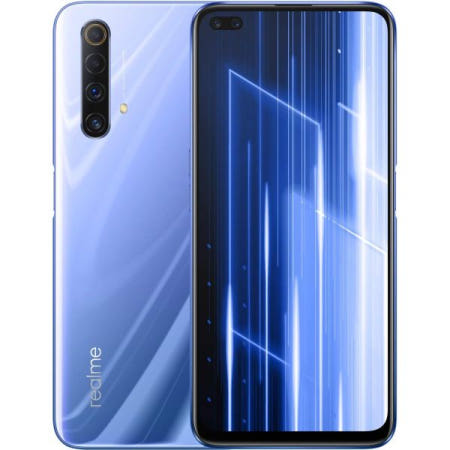 [해외]Realme X50 5G 128GB 6GB RAM 팩토리 잠금 해제(GSM 전용 | CDMA 없음 - Verizon/Sprint와 호환되지 않음) 국제 버전 아이스 실버