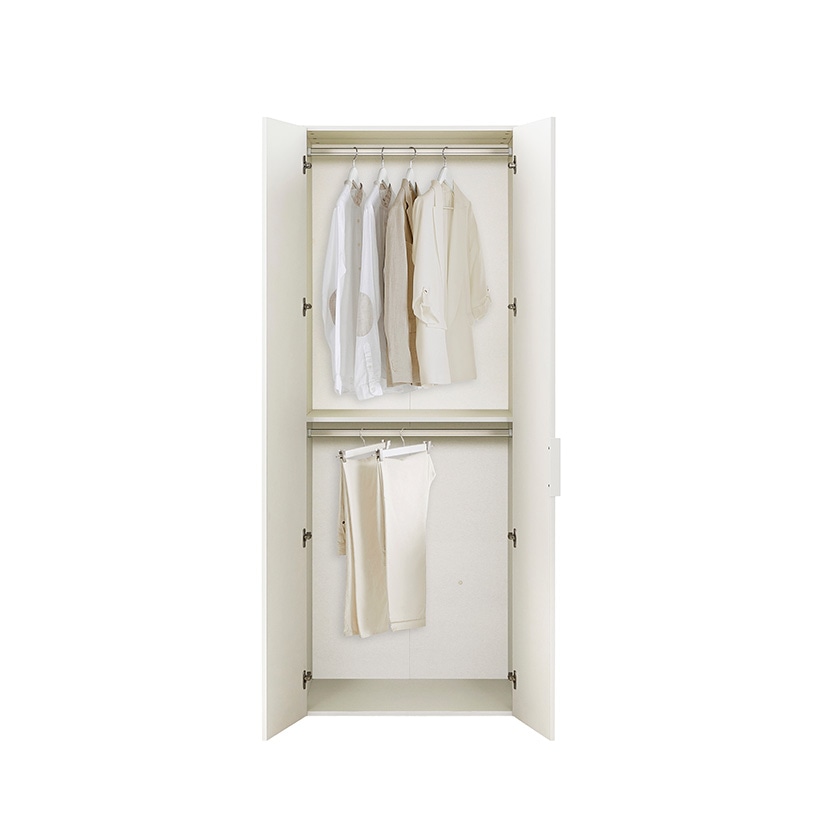 까사미아 뉴로브 에센셜 드레스룸 단독형 800x618x2150mm, 짧은옷장, 라이트그레이