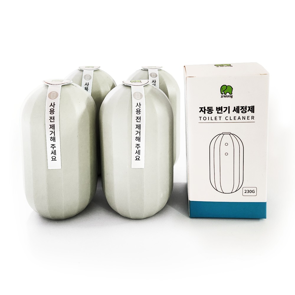 코끼리리빙 자동 변기 세정제 4개 (230gx4) 케이스 3color 변기클리너 - 상세 이미지 2