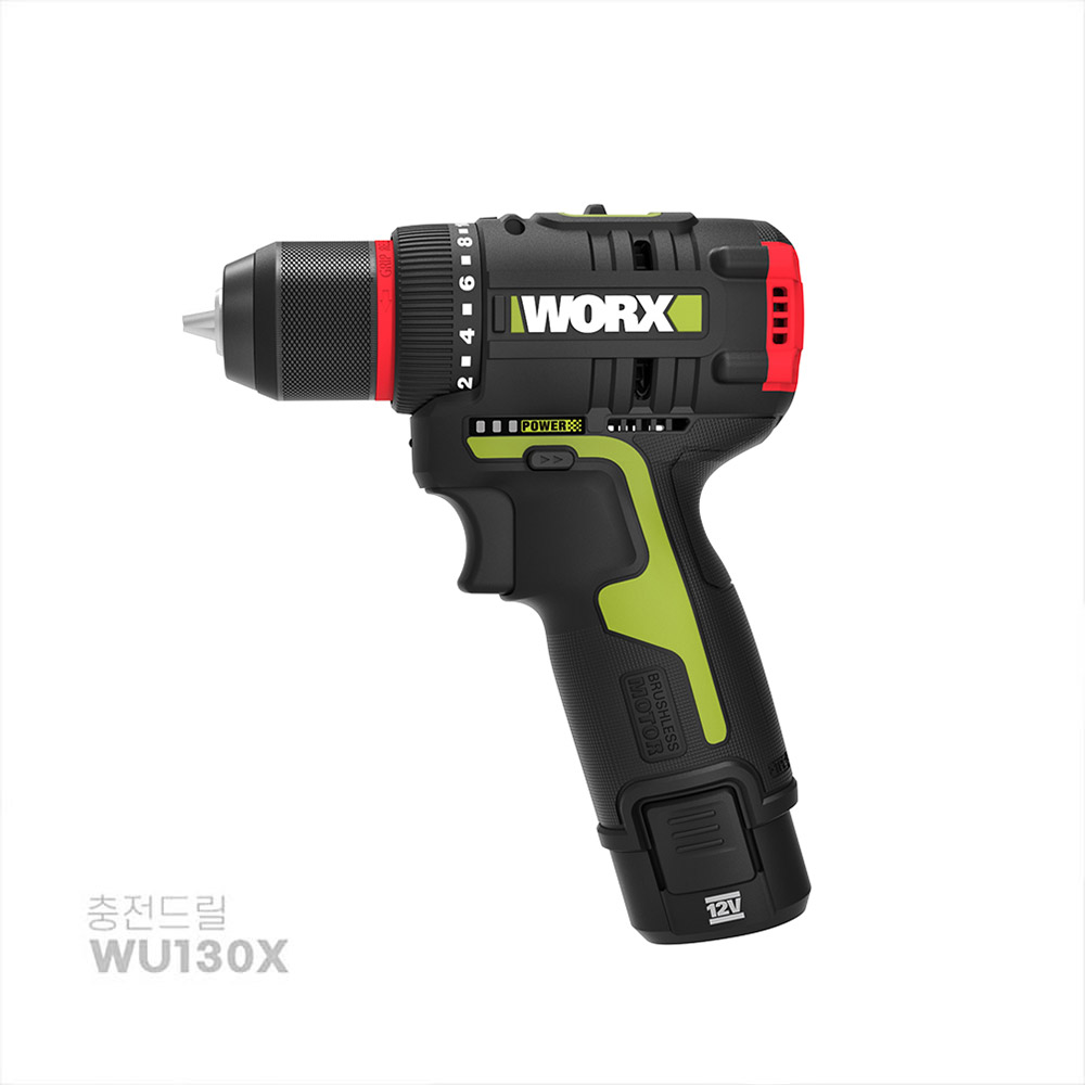 웍스 충전 드릴 임팩드라이버 콤보키트 12V 2.0Ah 배터리 2개 BL WU919X - 상세 이미지 5