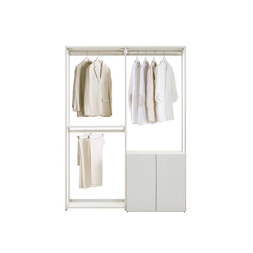 까사미아 뉴로브 에센셜 드레스룸 1580x541x2150mm, 수납형, 라이트그레이