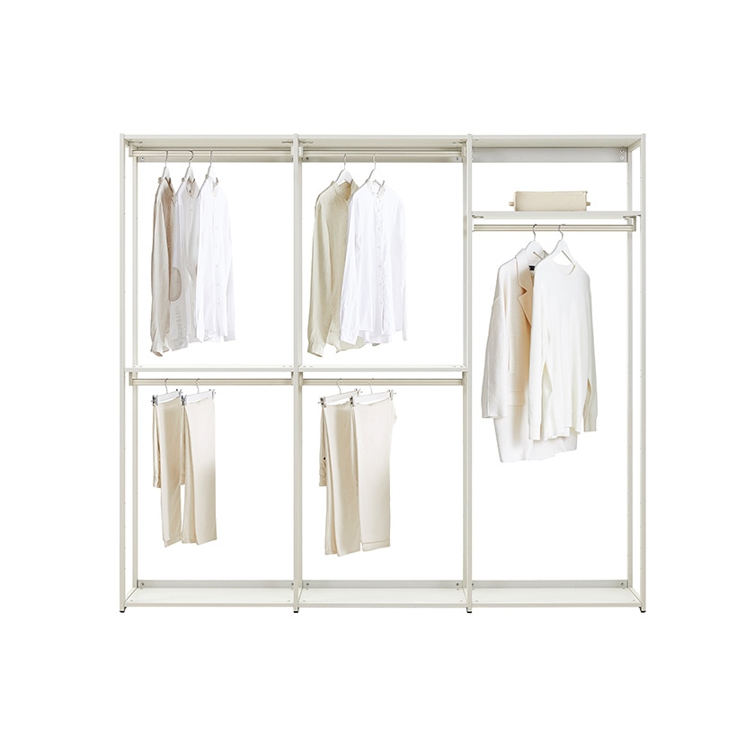 까사미아 뉴로브 에센셜 드레스룸 2360x400x2150mm, 행거형, 라이트그레이