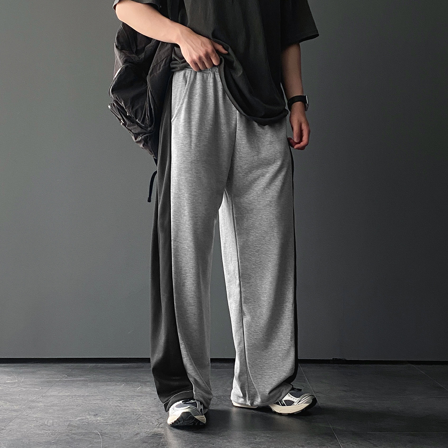 1+1 스웻팬츠 벌룬팬츠 남자와이드팬츠 통바지 - 상세 이미지 3