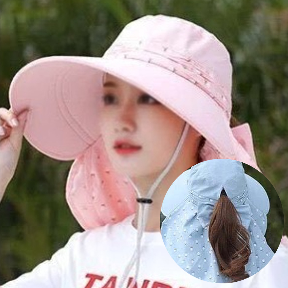 햇빛 차단 모자 꽃무늬 선캡 썬바이저 농사용 차광 농사 햇볕가리개 여름 밭일 창 넓은 썬캡 농모