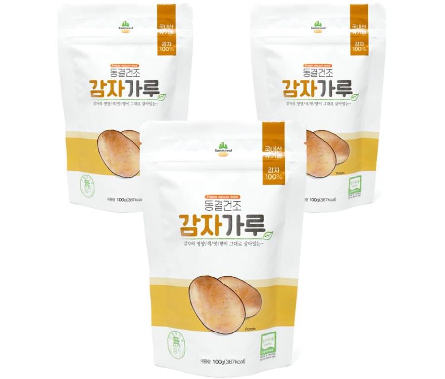 산마을 동결건조 감자가루 영양간식 100g 3개 : 퀵퀵프레시