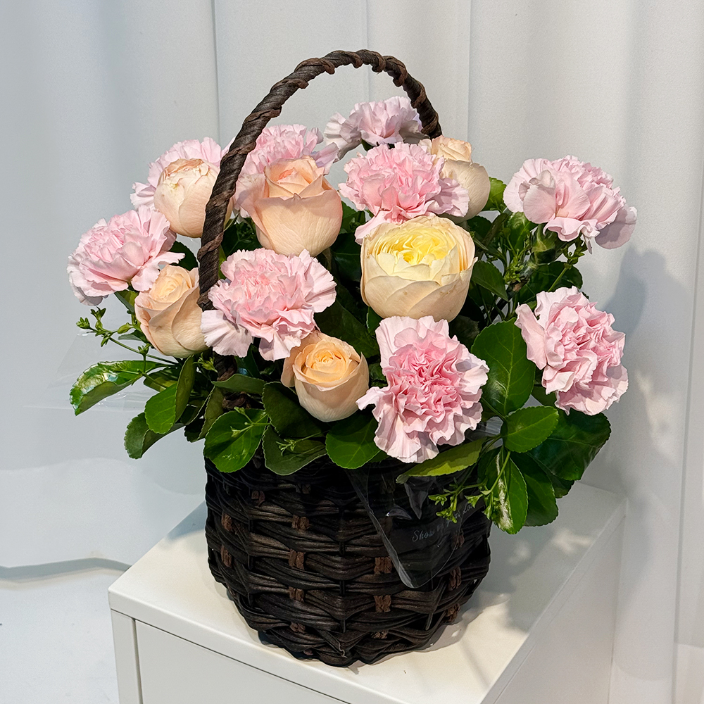 충남 논산 핑크 카네이션 꽃바구니 어버이날 스승의날 전국꽃배달 부모님 선물 생화 농장직영