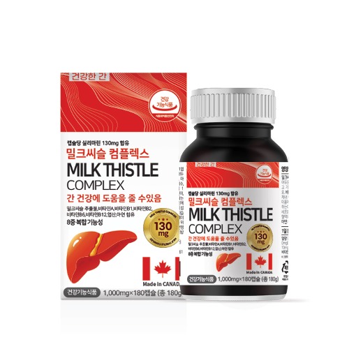힐링팩토리 밀크씨슬 컴플렉스 간 건강관리 영양 보충 씨르마린 1000mg 180캡슐, 2개 - 상세 이미지 2