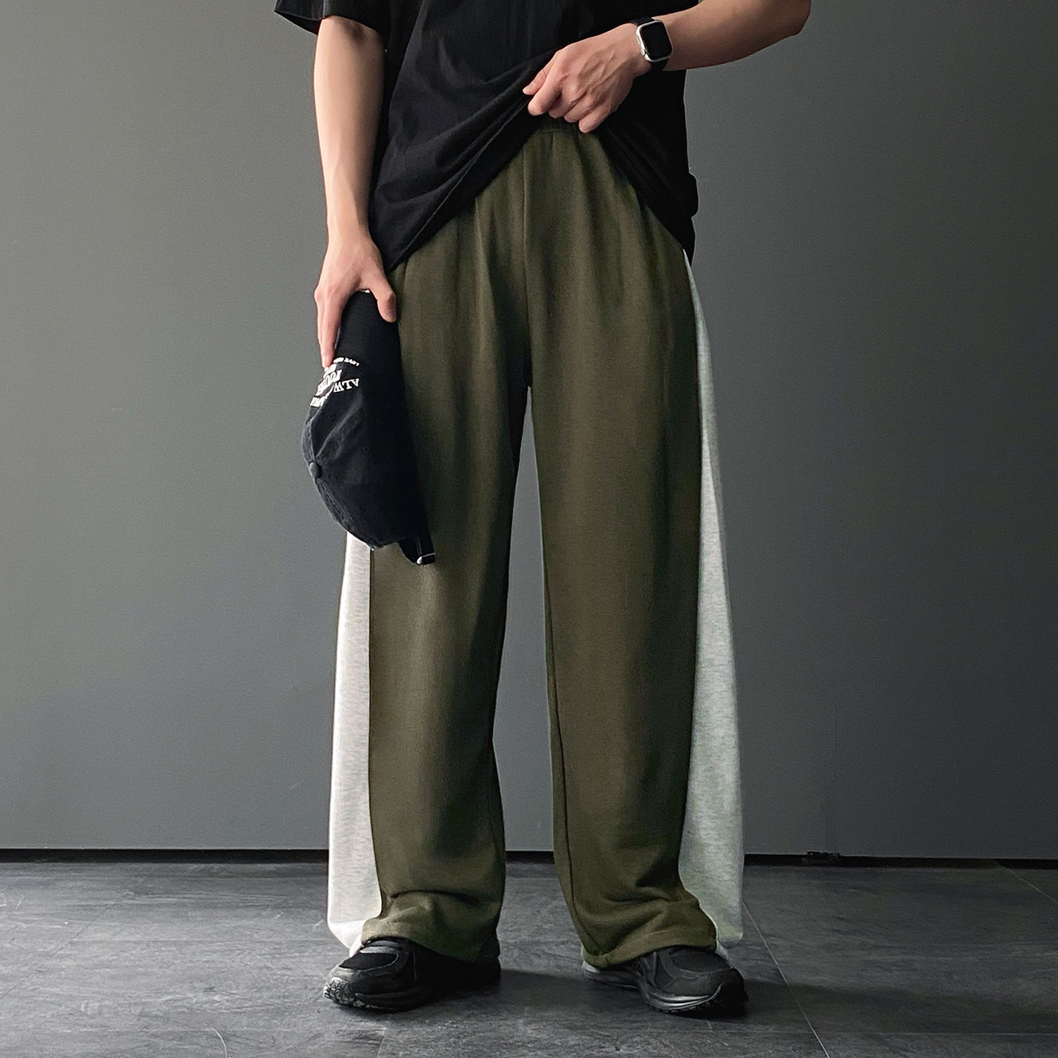 1+1 스웻팬츠 벌룬팬츠 남자와이드팬츠 통바지 - 상세 이미지 4