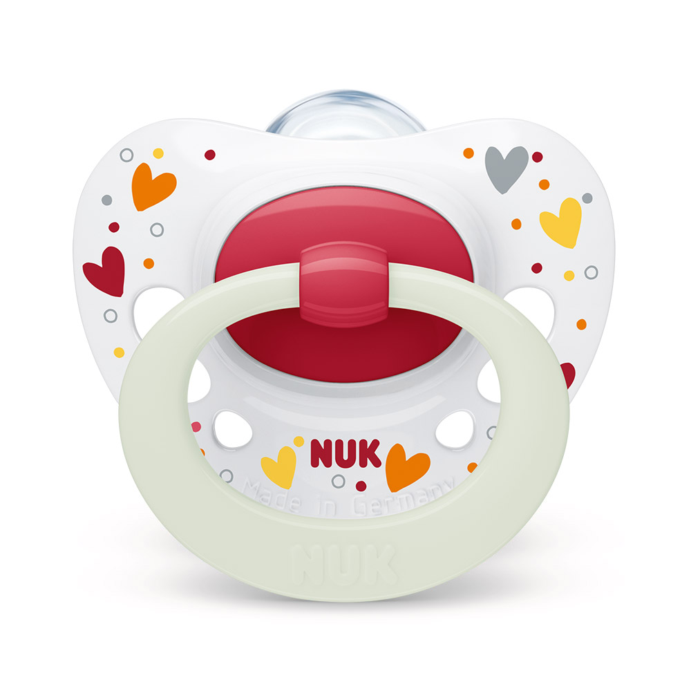 누크 시그니처 야광 쪽쪽이 2개입 S3 (18-36개월), 레드