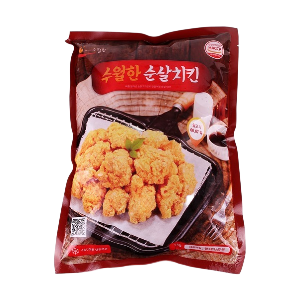 수월한 순살치킨 1kg 뼈를 발라낸 순닭다리살 : 젠트글로벌