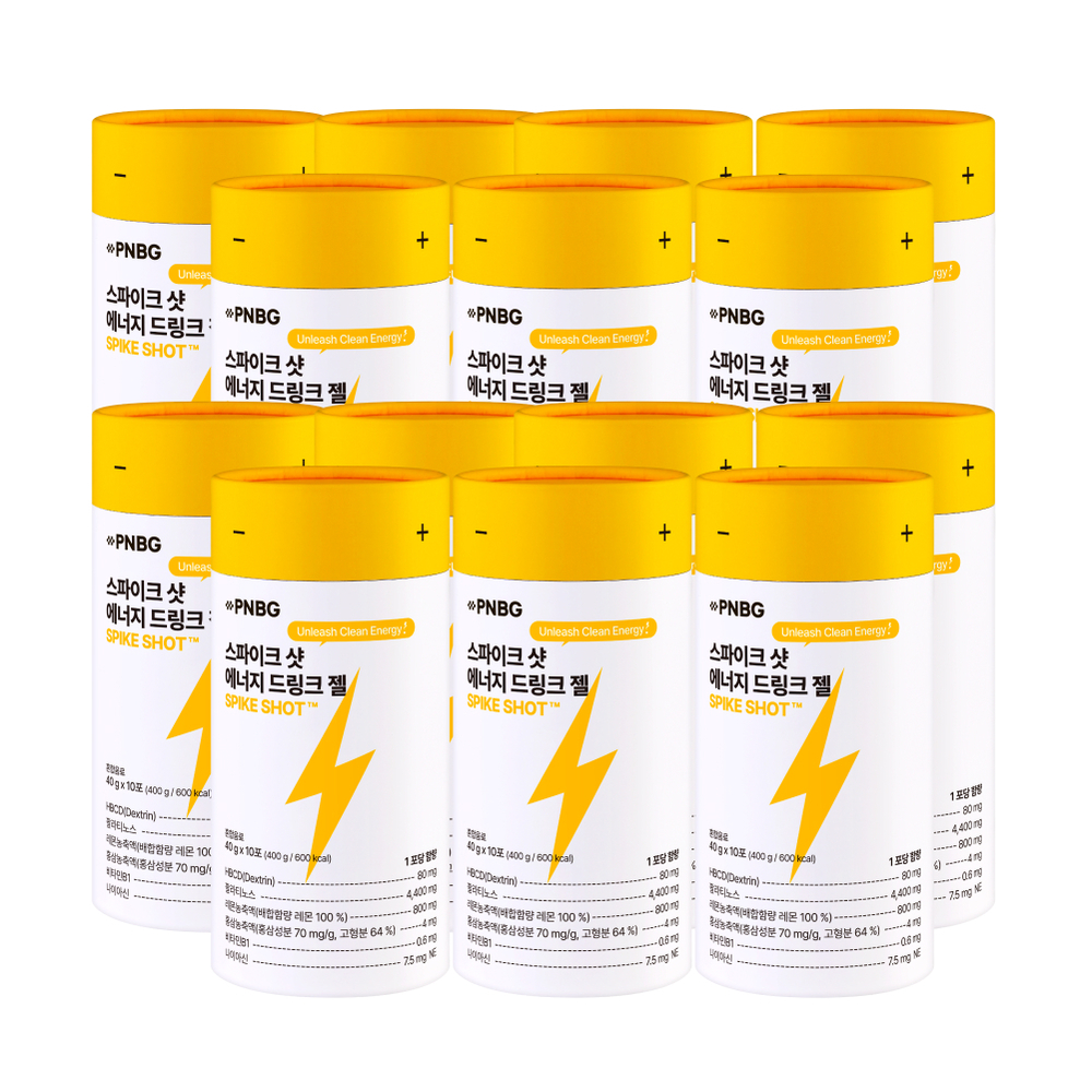 PNBG 스파이크샷 에너지젤 레몬맛 10포 40ml, 14세트 - 상품 이미지