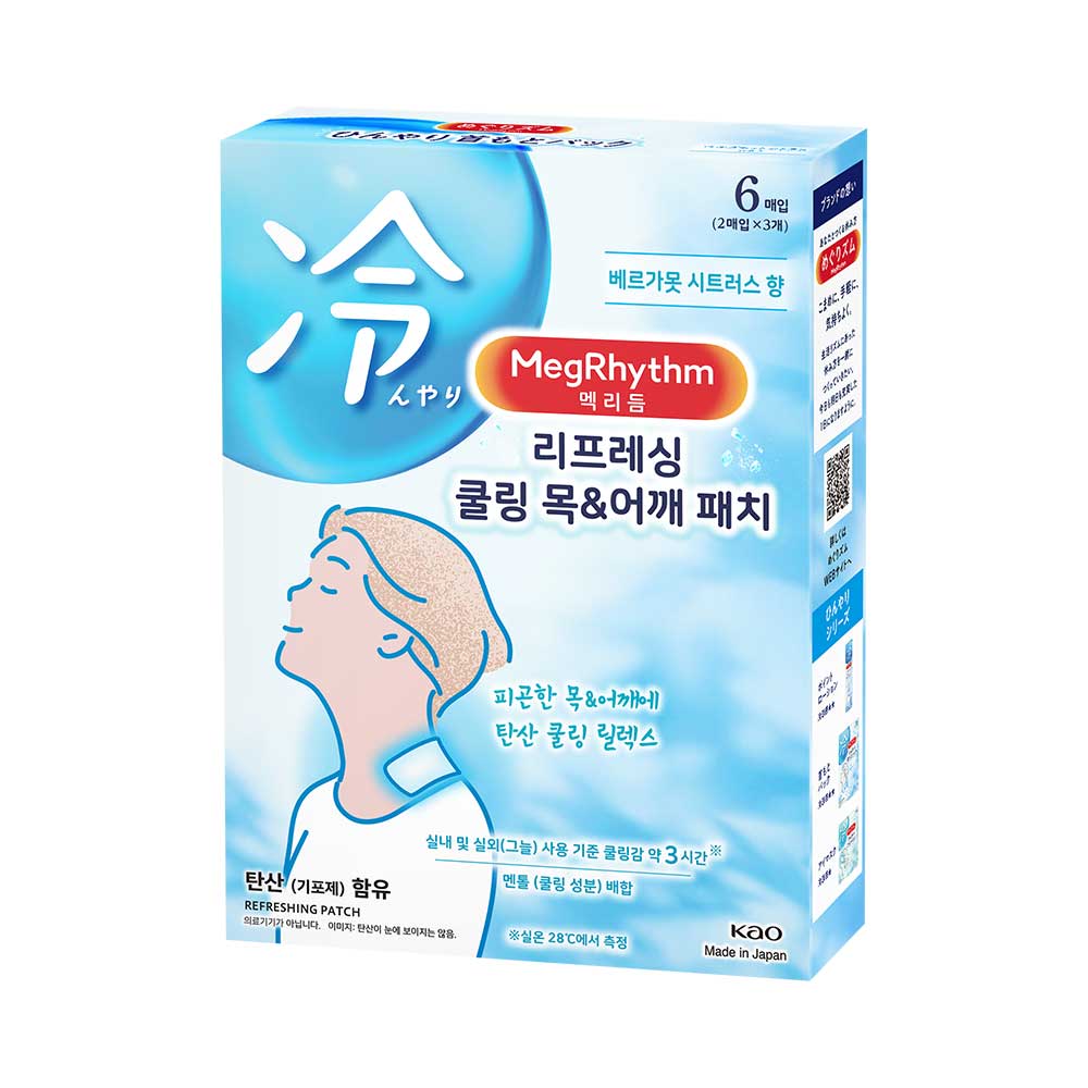 메구리즘 멕리듬 리프레싱 쿨링 목 앤 어깨 패치 6매입 베르가못시트러스향 3개팩 - 상세 이미지 3