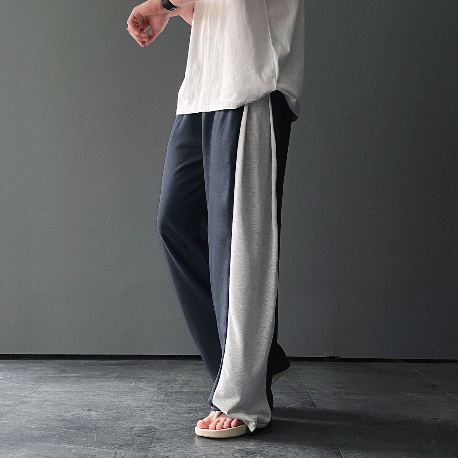 1+1 스웻팬츠 벌룬팬츠 남자와이드팬츠 통바지 - 상세 이미지 2