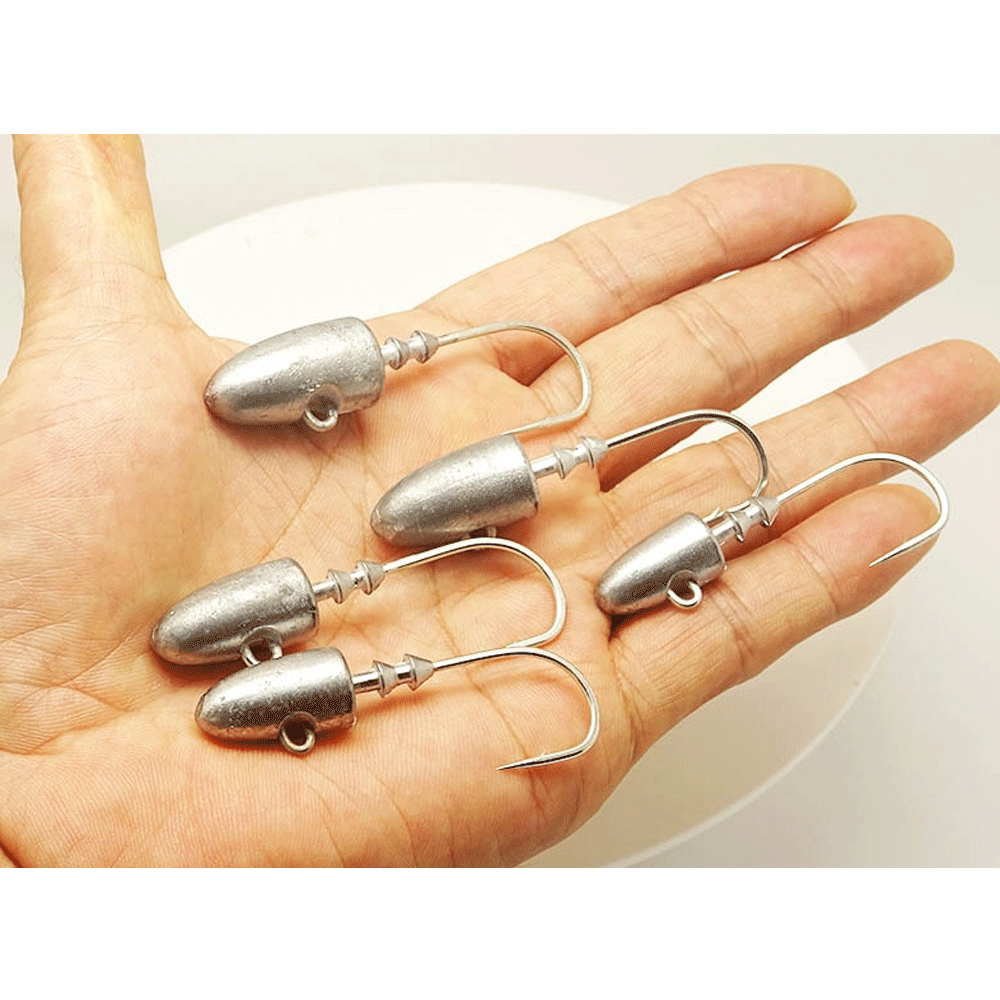 바다루어 오너컬티바 농어 광어 지그헤드 웜 루어 낚시 바늘 훅 JH-61 20g, 실버 - 상세 이미지 4