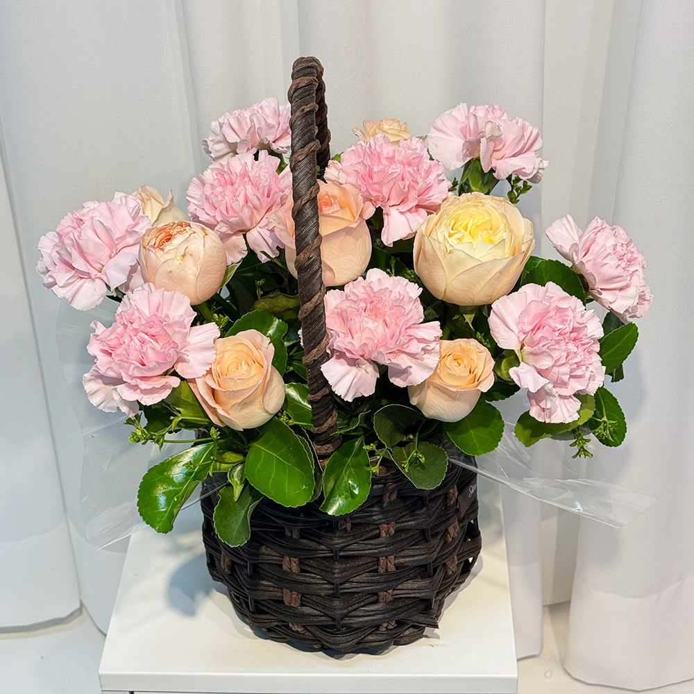 충남 논산 핑크 카네이션 꽃바구니 어버이날 스승의날 전국꽃배달 부모님 선물 생화 농장직영