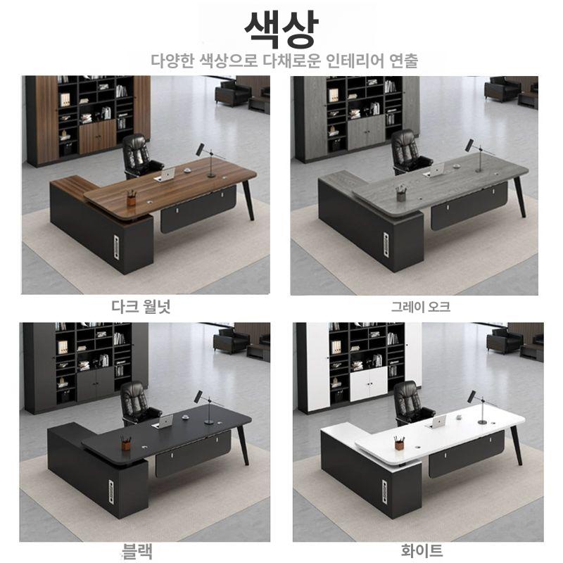 진료실 데스크 상담용 카운터 테스크탑 책상 접이식 깊은 호두-120cm60cm 캐비닛 - 상세 이미지 5