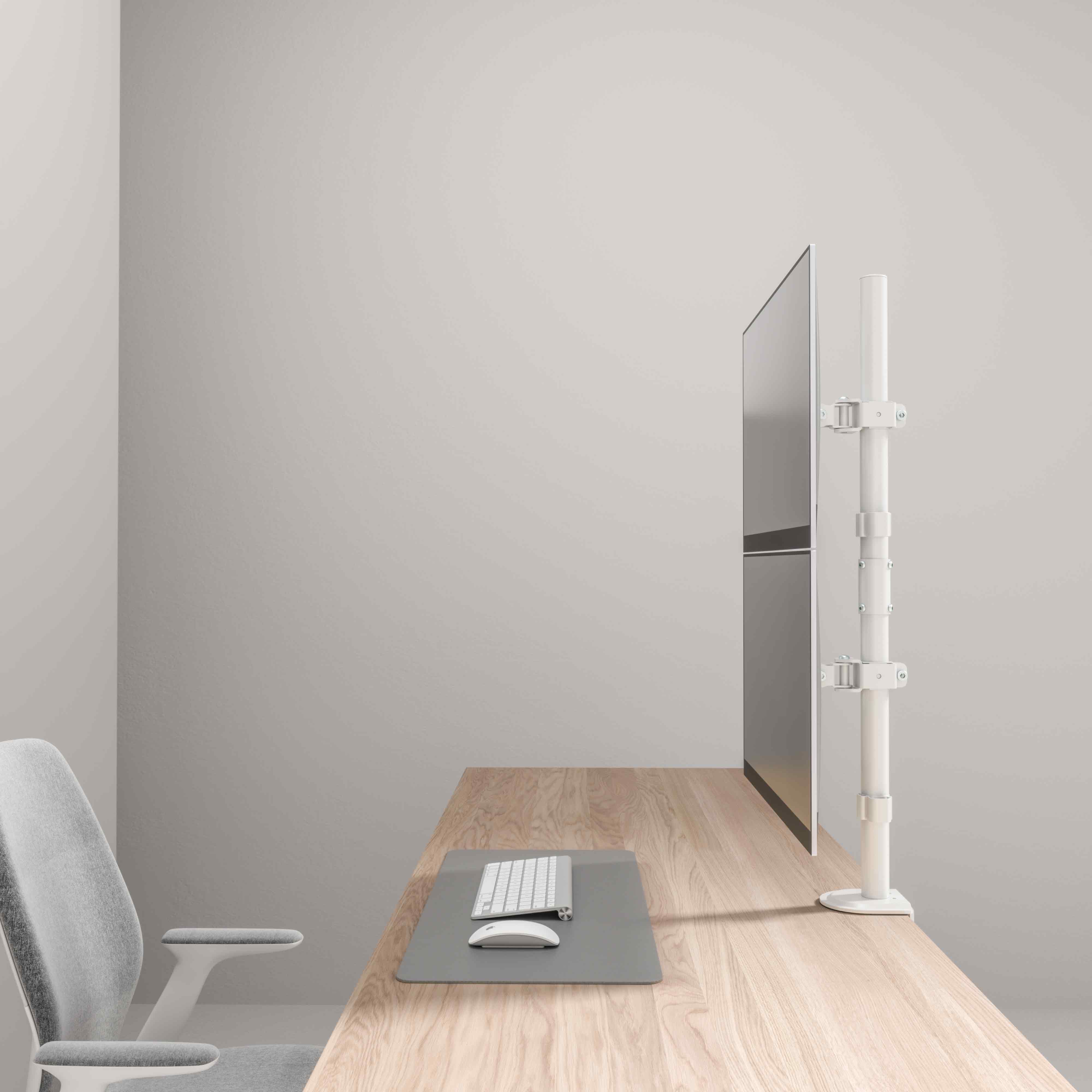 루나랩 모니터암 듀얼 거치대 세로 수직 상하 버티컬