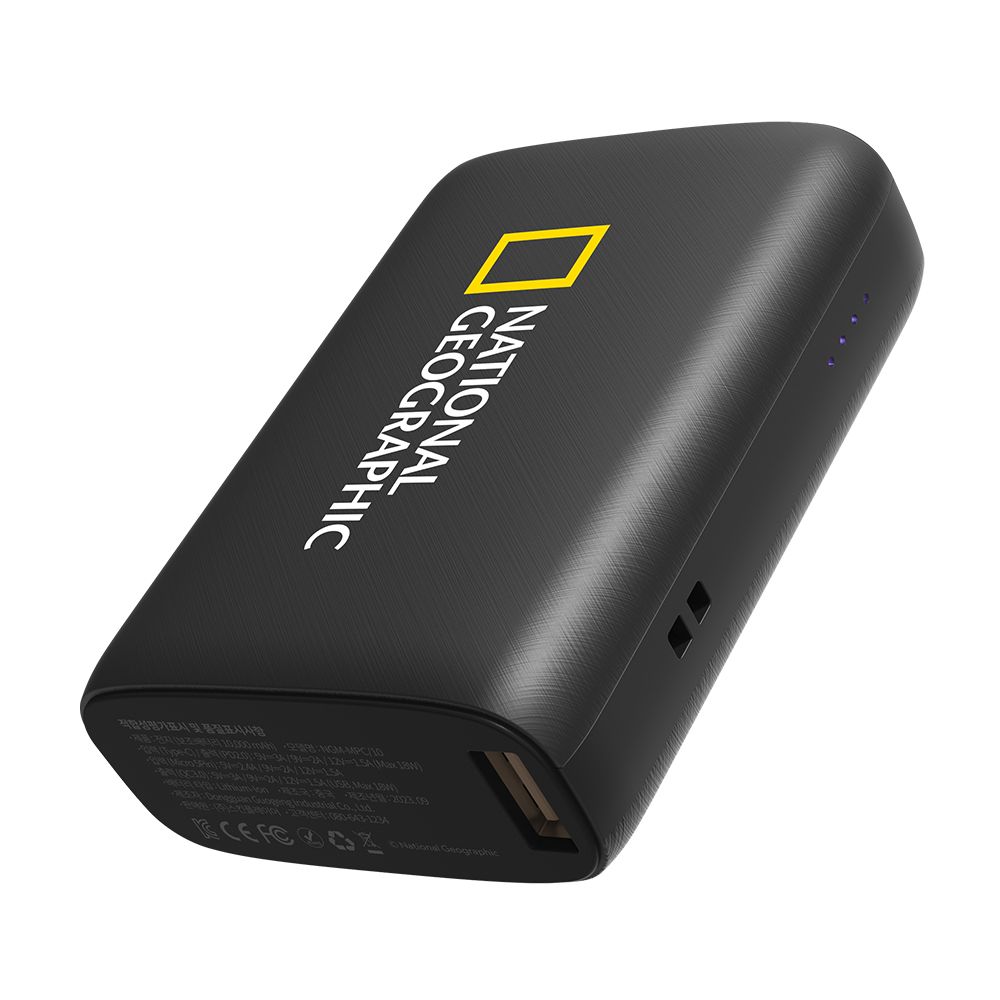내셔널지오그래픽 미니 급속 충전 보조배터리 10,000mAh - 상품 이미지