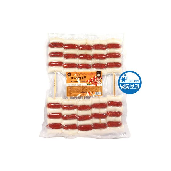 쿠즈락 치즈소떡소떡 1.3kg /냉동 : 진공공칠직구