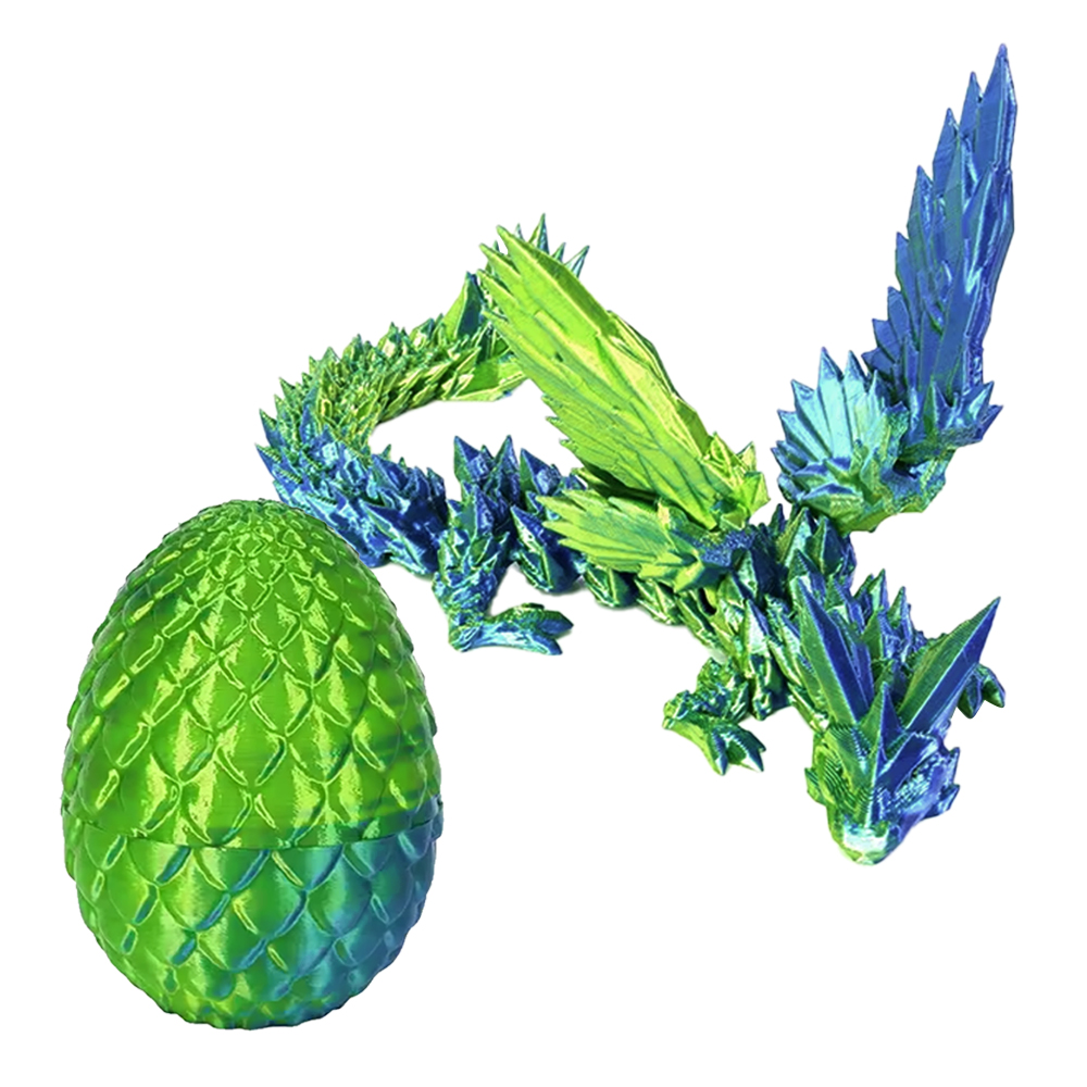 드래곤 인형 에그 인형 3D프린터 장난감 자유관절 동물 피규어 소품 모형 선물 A 에그드래곤-레드블루 이미지 4